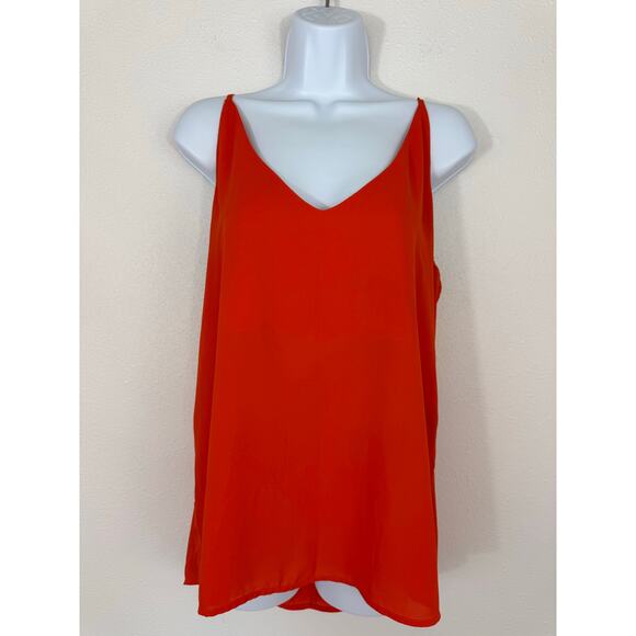 H&M Orange V-Neck Camisole Tank Top Size 14 - Picture 1 of 5
